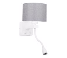 LED Flexibilné svietidlo POLO 1xE27/40W+LED/2W 230V biela