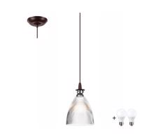 LED Luster na lanku JODI 1xE27/60W/230V bronz