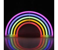 LED Neónová nástenná dekorácia RAINBOW LED/3W/3xAA USB multicolor