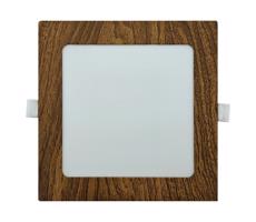 LED Podhľadové svietidlo SQUARE LED/12W/230V 4200K 16,8x16,8 cm hnedá