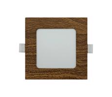 LED Podhľadové svietidlo SQUARE LED/6W/230V 4200K 11,8x11,8 cm hnedá