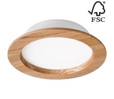 LED Podhľadové svietidlo WOODY SPOT LED/16,5W/230V 4000K dub ø 18,5 cm