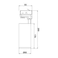 LED reflektor Lucea 3 fázy 15W biely