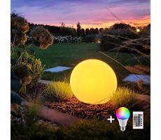 LED RGB Stmievateľná vonkajšia lampa GLOBO 1xE27/8,5W/230V pr. 30 cm IP44 + DO