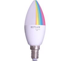 LED RGBW Stmievateľná žiarovka C37 E14/4,5W/230V 2700-6500K Wi-Fi Tuya