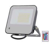 LED RGBW Stmievateľný reflektor LED/50W/230V IP65 šedá + DO