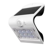 LED Solárne nástenné svietidlo so senzorom LED/1.5W/3,7V IP65 biela