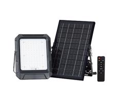 LED Solárny reflektor LED/10W/3,7V IP65 4000K čierna + DO