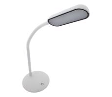 LED Stmievateľná dotyková flexibilná stolná lampa LED/6W/5V USB 1200 mAh biela