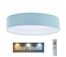 LED Stmievateľné svietidlo GALAXY KIDS LED/24W/230V bodky tyrkysová/biela + DO