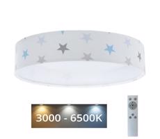 LED Stmievateľné svietidlo GALAXY KIDS LED/24W/230V hviezdičky biela/šedá/modrá + DO