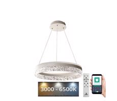 LED Stmievateľný luster na lanku LED/80W/230V 3000-6500K biela + diaľkové ovládanie