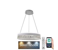 LED Stmievateľný luster na lanku LED/90W/230V 3000-6500K biela + diaľkové ovládanie