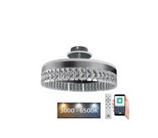 LED Stmievateľný prisadený luster LED/75W/230V 3000-6500K chróm + diaľkové ovládanie