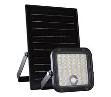 LED Stmievateľný solárny reflektor so senzorom LED/10W/3,7V 4000/6000K IP65 + DO