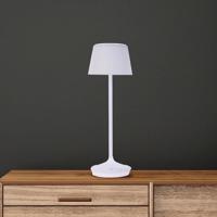 LED stolová lampa Emmi CCT nabíjateľná, biela