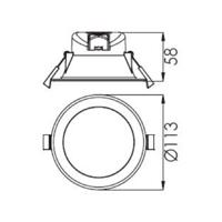 LED stropné svietidlo Acrux biele, CCT Ø 11,3 cm