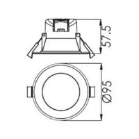 LED stropné svietidlo Acrux biele, CCT Ø 9,5 cm