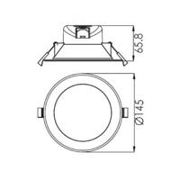 LED stropné svietidlo Acrux biele, CCT Ø14,5cm