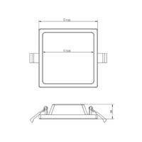 LED stropné svietidlo Alya biele 12x12cm 2 700 K