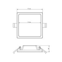 LED stropné svietidlo Alya biele 12x12cm 3000 K