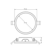 LED stropné svietidlo Alya, biele Ø 12 cm 3 000 K