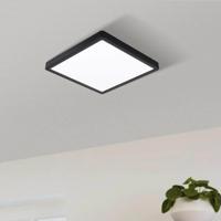 LED stropné svietidlo Fueva 5, IP20 čierne 21x21cm