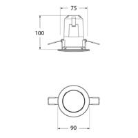 LED svietidlo Teresa 90, GU10, CCT, 3,5 W, čierne