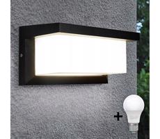 LED Vonkajšie nástenné svietidlo NEELY 1xE27/9W/230V 3000K IP54 čierna