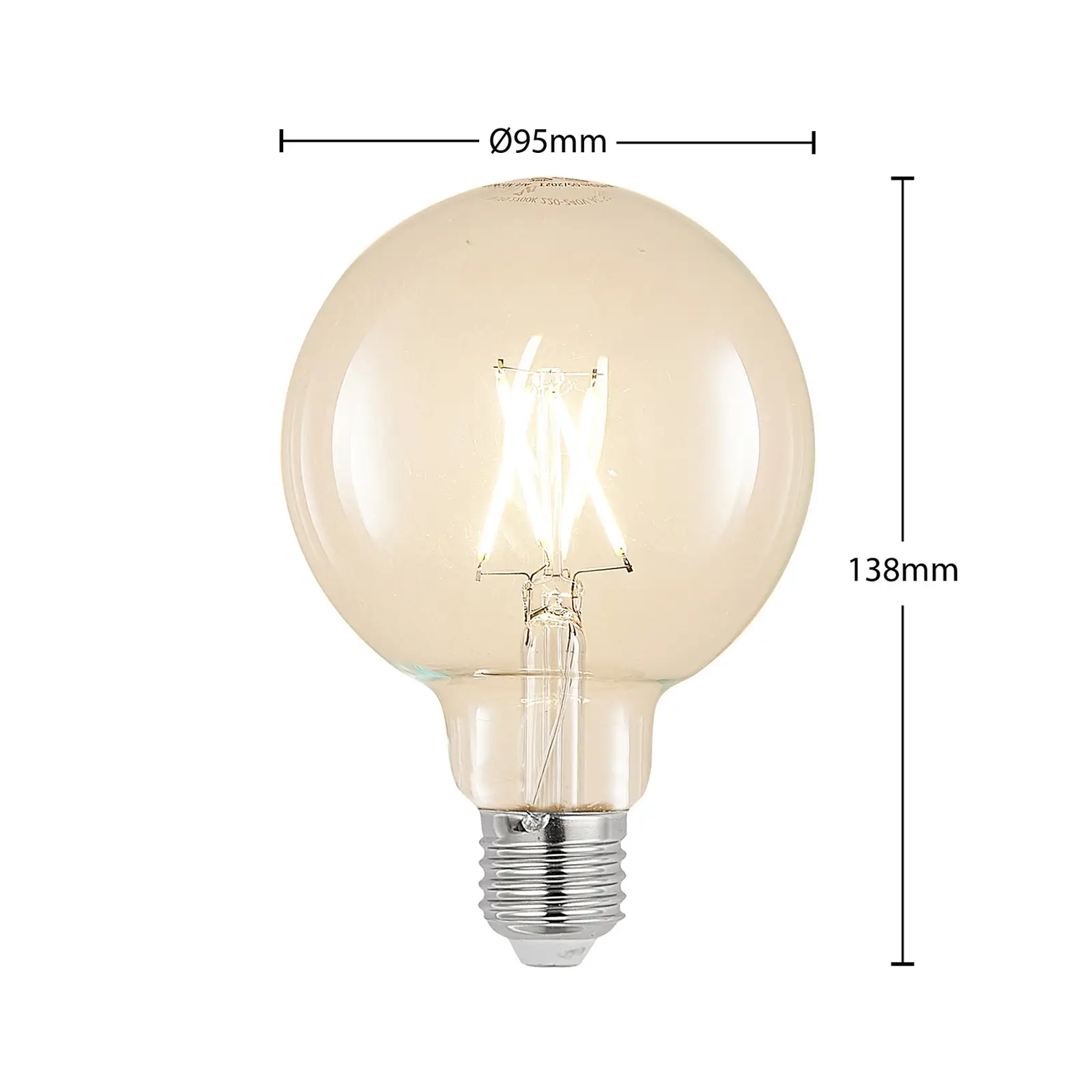 LED žiarovka E27 4W 2 700K G95 globe číra sada 2ks