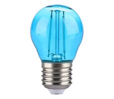 LED Žiarovka FILAMENT G45 E27/2W/230V modrá