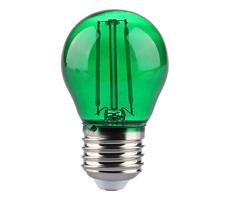 LED Žiarovka FILAMENT G45 E27/2W/230V zelená