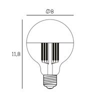 LED zrkadlová lampa Globe 80, zlatá, E27, 3,5 W, 2 700 K