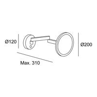 LEDS-C4 Vanity nástenné zrkadlo s LED 3 000K chróm