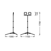 Ledvance LED pracovné svetlo Value Tripod 2-fl. 2 x 10 W