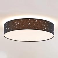 Lindby Ellamina stropné LED, 60 cm, čierna