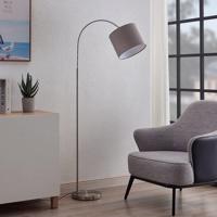 Lindby Keriba stojaca lampa, nikel/taupe