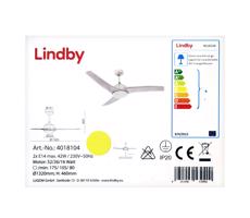 Lindby Lindby - Stropný látor EMANUEL 2xE14/42W/230V + diaľkové ovládanie