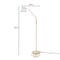 Lindby Sharani stojaca LED lampa, CCT, mosadz