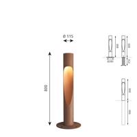 Louis Poulsen Flindt uzemnené 80 cm corten