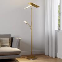 Lucande LED stojacia lampa Parthena, mosadz