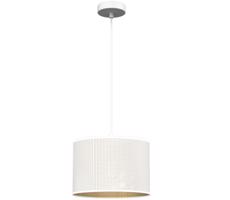 Luster na lanku LOFT SHADE 1xE27/60W/230V pr. 25 cm biela/zlatá