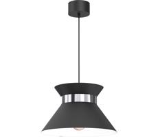 Luster na lanku NORGE 1xE27/15W/230V čierna/chróm