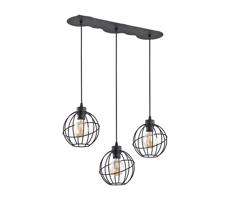 Luster na lanku ORBITA BLACK 3xE27/60W/230V