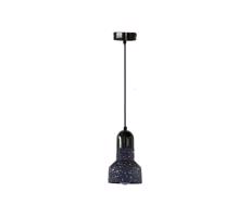 Luster na lanku TERRAZZO 1xE27/60W/230V pr. 12 cm čierna