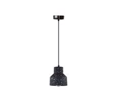 Luster na lanku TERRAZZO 1xE27/60W/230V pr. 12 cm čierna