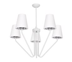 Luster na tyči VICTORIA 5xE27/60W/230V biela