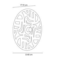 MARKET SET Labyrinthe nástenné svetlo Ø40cm čierna