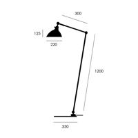 midgard modulárna stojacia lampa TYPE 556 čierna 140 cm