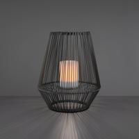 Mineros LED solárna stolová lampa, sivá, výška 30,5 cm